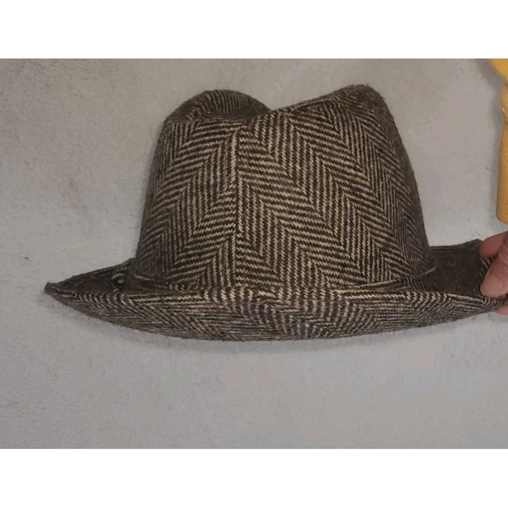 Vintage Men's BEACON HILL Hat Fedora Plaid Wool Blend Size LG (7 1/4 - 7 3/8) - Picture 5 of 15